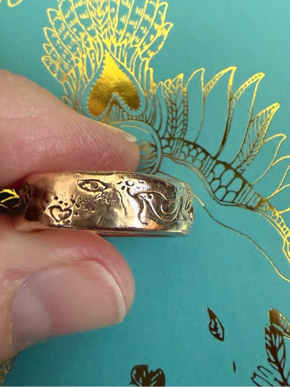 Jes Maharry 14 K Rose Gold and Diamonds “infinite love” ring GORGEOUS! - Picture 4 of 16